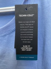 Kenneth Cole Active T Shirt 2XL Blue Short Sleeve Crew Neck Tee Slim Fit NWT