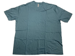 American Apparel Sustainable Collection Unisex Vneck Tshirt 100% cotton Teal 2XL