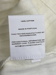 Knickerbocker Mens T-Shirt Milk White Size M Rib Pocket Short Sleeve Jersey