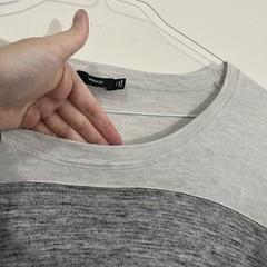 Vince Mens XXL Gray Sweater Tee Long Sleeve Cotton Cashmere Modal Lightweight *