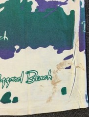 Vtg 90s Disney Blizzard Beach Faded Distress AOP Shirt L Surf Vaporwave Grunge
