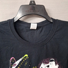 Beetlejuice Black Short Sleeve T-shirt Neon Design 100% Cotton Mens Size L