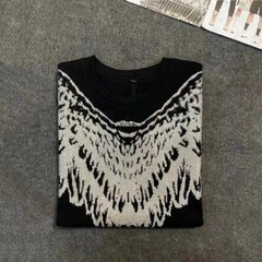 New Hot Drilling Fashion Wing Style Rhinestones Summer Luxury Men Black T-Shirt