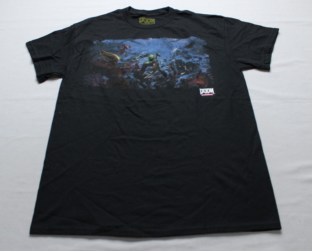 Loot Crate Unisex Adult’s Doom Eternal Crew Neck Graphic T-Shirt EH6 Black Small