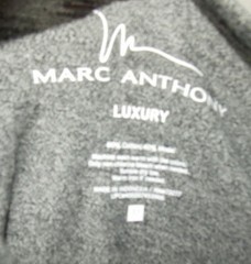 Men’s Marc Anthony Luxury Dark Gray Marled Long Sleeve Crewneck Shirt Medium