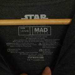 Star Wars Mandalorian Grogu Graphic T-Shirt Sz Large Dark Gray Mad Engine