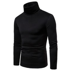 Mens Stretch High Turtle Neck Roll Shirt Long Sleeve Winter Warm Jumper Tops ⇓