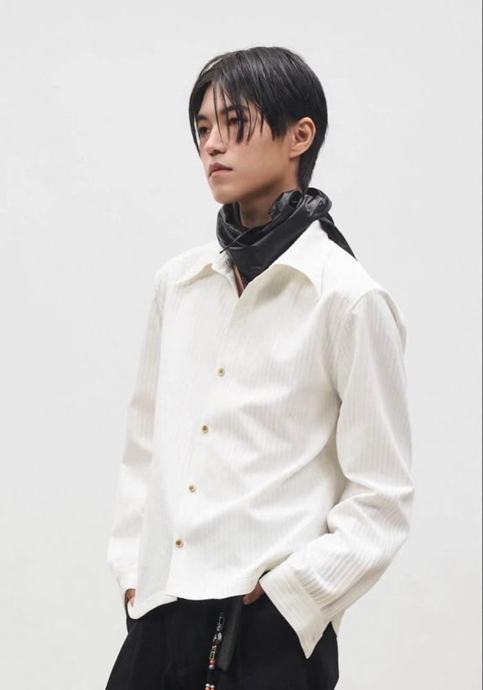 SOUTHFISH JCaesar Maple Color Shirt White Size S Mens Long Sleeve Button Up