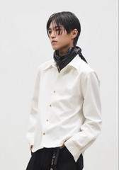 SOUTHFISH JCaesar Maple Color Shirt White Size S Mens Long Sleeve Button Up
