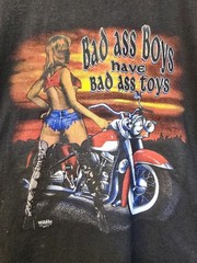 Vtg Bad Ass Boys Have Bad Ass Toys Biker T Shirt XXL Wild Side Los Angeles