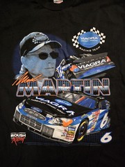 Checkered Flag Sports Label Nascar Viagra Racing T Shirt Size Large Mark Martin