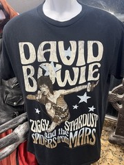 David Bowie Ziggy Stardust And the Spiders From Mars Black T-Shirt Medium