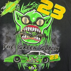 Gildan Team B&S Racing The Green Goblin #23 John Curtis Jr Mens XL T-Shirt Black