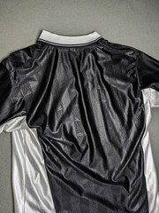 Vintage 90s Diadora Soccer Jersey Collared Football Kit Black Men’s Size Medium