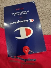 Champion Classic Jersey Script T-Shirt Scarlet Size Large