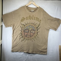 American Eagle Outfitters Tan Graphic Tee Sublime Band Shirt Oversized XL Thin
