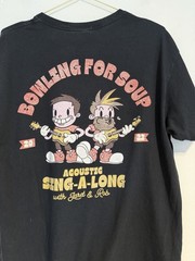 Bowling For Soup Shirt Large Jaret & Erik Acoustic Tour Mens Black Band Rock