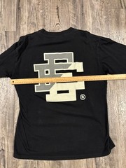 Eric Emanuel Split Black Tee L grey and white