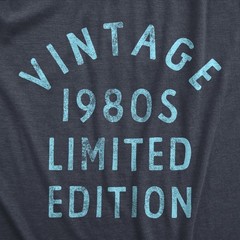 Mens Vintage 1980s Limited Edition T Shirt Funny Cool 1980 Theme Classic Tee for