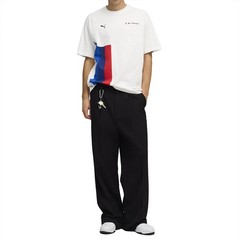 PUMA Bmw M Motorsport PumatechX Crew Neck Short Sleeve T-Shirt Mens White Casual