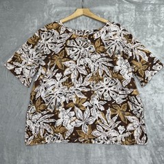 Hilo Hattie Shirt Mens XL Hawaiian Floral Print Made in Hawaii Casual Aloha Top