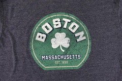 Champion Mens Medium Navy Heather Jersey Boston Massachusetts Graphic Tee NWT