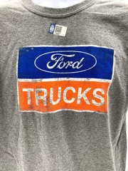 Gray T-Shirt – Ford Trucks Logo w/ F-250 Powerstroke, F-150, Raptor & V8 Emblem
