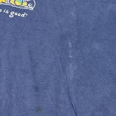 Life Is Good T-Shirt Mens XL Blue Graphic Crew Neck Tagless Cotton Jersey Soft