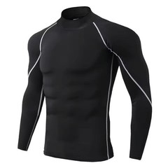 Men Compression Long Sleeve T Shirt Sportswear Male Skinny Tshirt Elastic Track