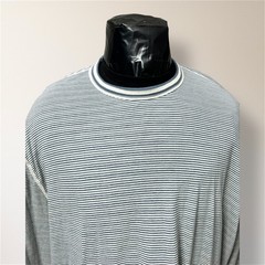 Faherty XXL Reversible Cloud LS Tee Stone Peak Stripe Pima Cotton Soft Coastal