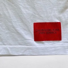 Calvin Klein Jeans Andy Warhol Portrait Graphic T-Shirt White Size L Rare