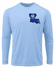 Louisiana Flag Fishing Long Sleeve UPF 50 T-Shirt Angler Boat UV Sun Outdoor