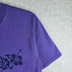 Vtg Hawaii Floral T Shirt Mens Small Purple Beach Hawaiian Resort Island