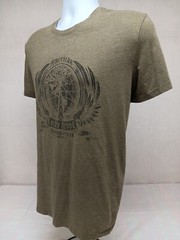 Lucky Brand Mens Large Green American To The Core Dunagrees Short Sleeve T-Shirt