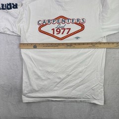 Bayside Las Vegas Carpenters Brotherhood Union White LS Graphic Shirt Men’s LG