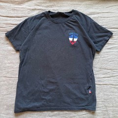 Air de Paris Collection Graphic Tee, Black, Size L — Eiffel Tower Embroidered