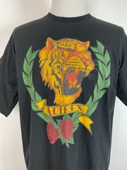 Avirex Tiger Embellished Gold Jewel Rose T-Shirt Black Men’s XL