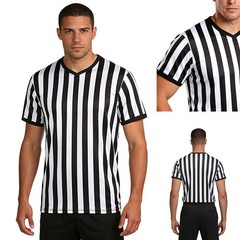 Men Striped Loose Shirt Undershirts Sports Daily Life Short-sleeve Homewear Top