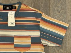 NWT! RRL Double RL By Ralph Lauren Striped Jacquard Pocket T-Shirt Men’s Size S