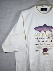 Vintage Orvis Au Sable River Brown Trout Fishing Tshirt Made In USA XXL Rare 26A