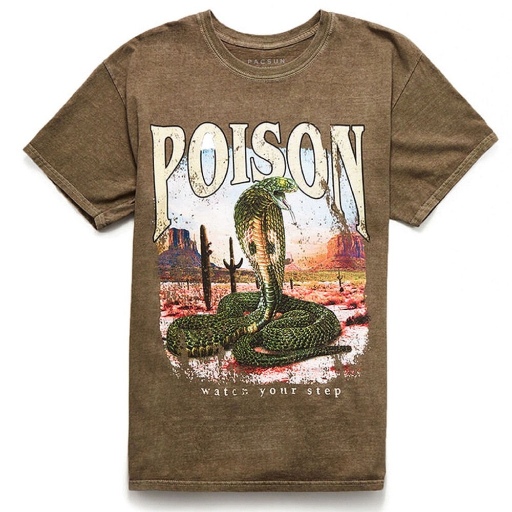 Pacsun Poison Watch Your Step Vintage Men’s T-Shirt Size Large – NWT