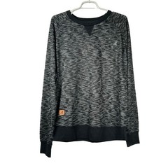 Kangol Men’s Sweater Knit with injet Effect Burnout Material Black Large