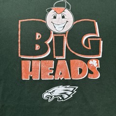 Philadelphia Eagles Bud Light Big Heads Graphic T-Shirt Mens L Double Sided