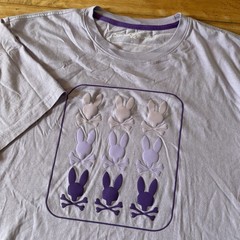 Psycho Bunny T-Shirt Mens Size 8 2XL Light Purple Puff Print Logo Pima Cotton