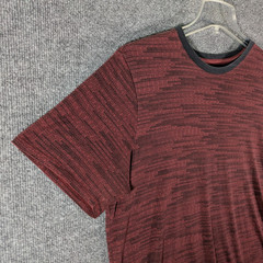 Nike AOP Shirt Mens XL Maroon Dri-Fit Spell Out All Over Print Short Sleeve