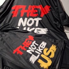 Black Graphic They Not Like Us Shirt and Shorts Set Mens 5XL Big and Tall