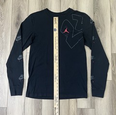Nike Air Jordan #23 Black Long Sleeve Crewneck Tee Mens Sz Small 100% Cotton