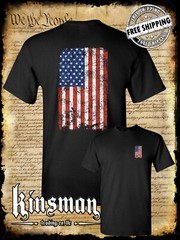 Distressed American US Flag 2-Sided T-Shirt – Patriotic 4th of July USA Military