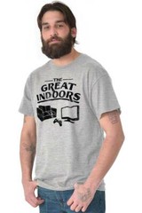 Funny Video Game The Great Indoors Introvert Mens Casual Crewneck T Shirts Tees