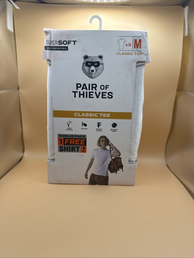 Pair of Thieves Men’s Classic tee Crewneck Tees 3pk White Medium New in Package